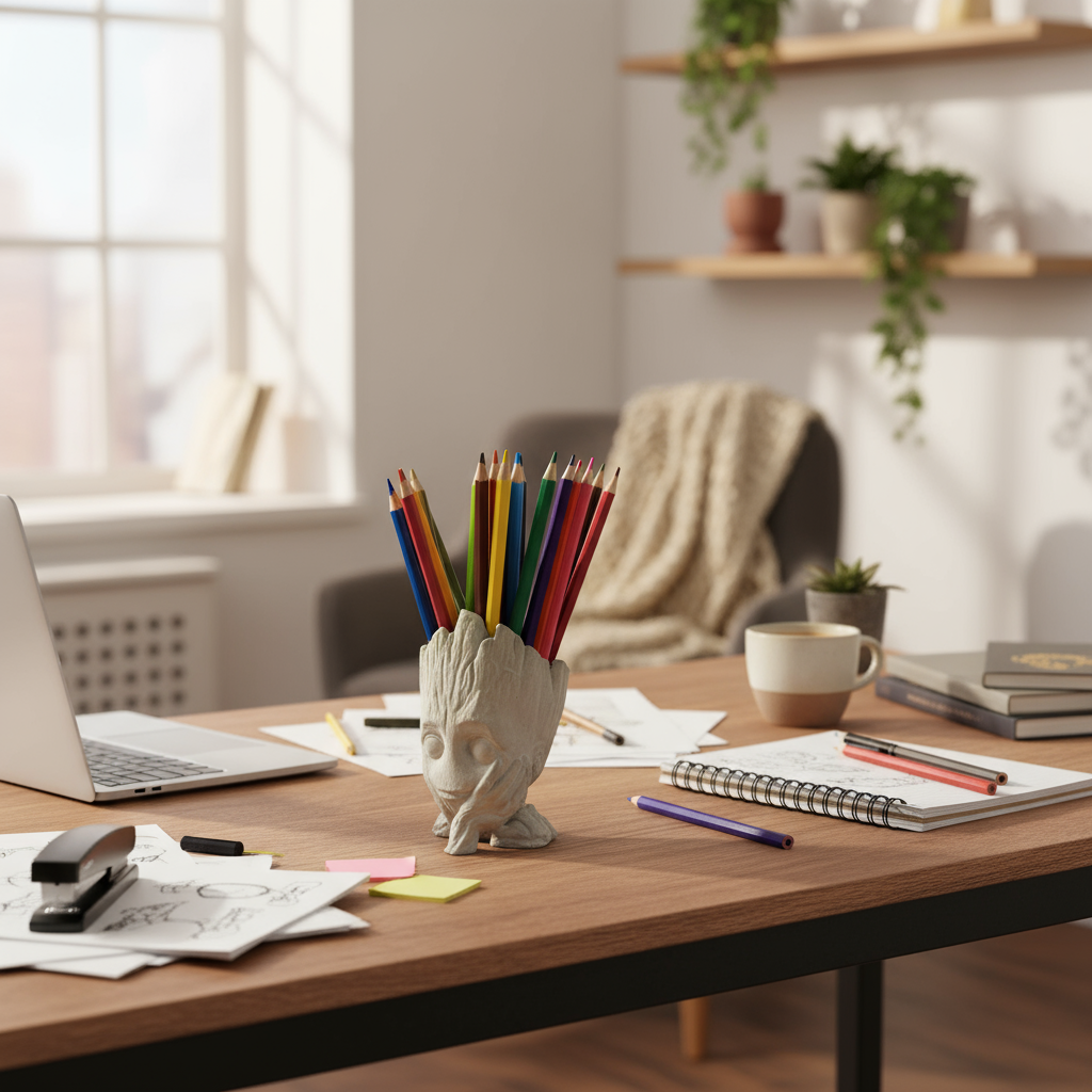 Baby Groot vase/ penholder